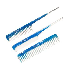 Set De 3 Peines Revlon, 2 De Cola Y 1 Estándar